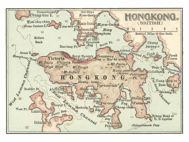 Hong Kong mappa antica