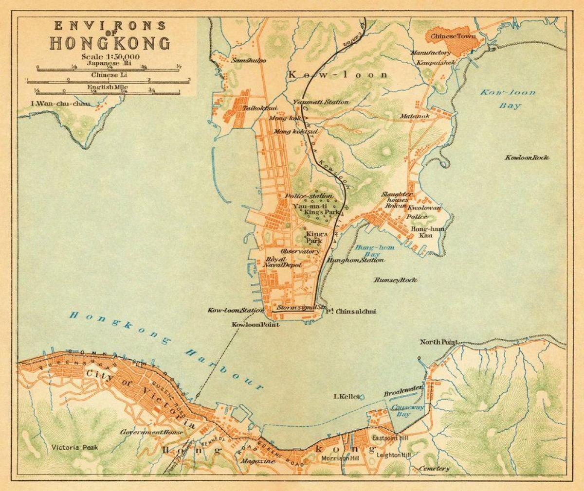 Mappa storica di Hong Kong
