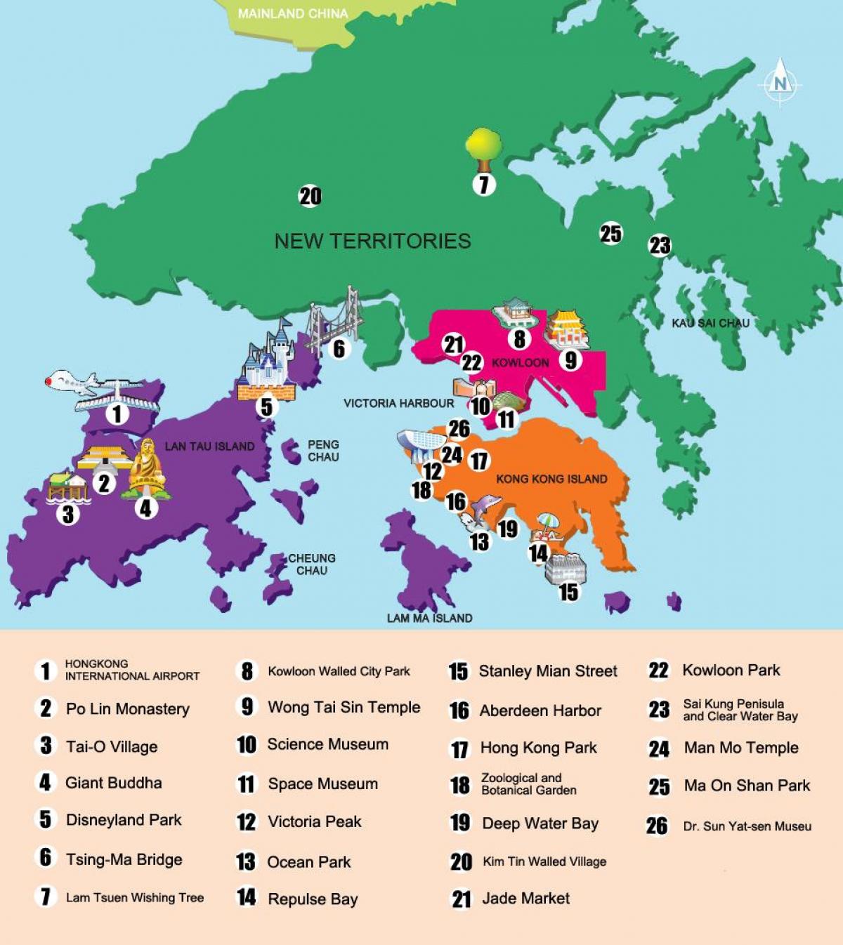 Mappa di Hong Kong